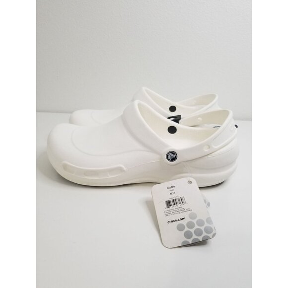 CROCS Bistro Slip Resistant Work Clog in White - Size‎ Men\'s 13 main image 4